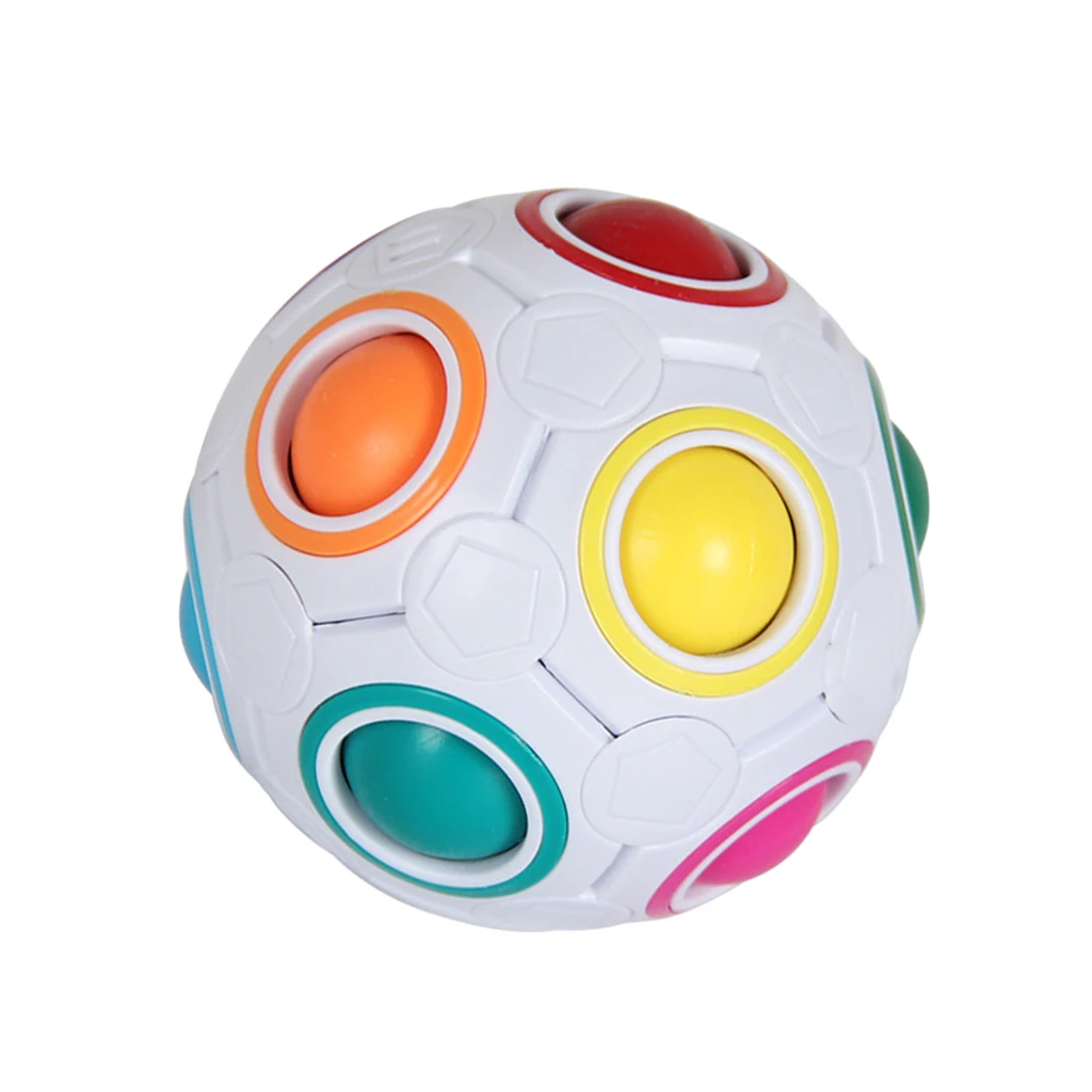 

Stress Reliever Rainbow Magic Ball Fun Cube Puzzle Education Toy