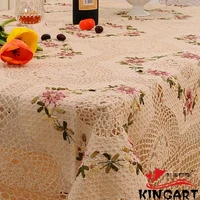 vintage crochet tablecloth cotton lace rose flowers table cloth towel home kitchen room decoration dinning 1457391210
