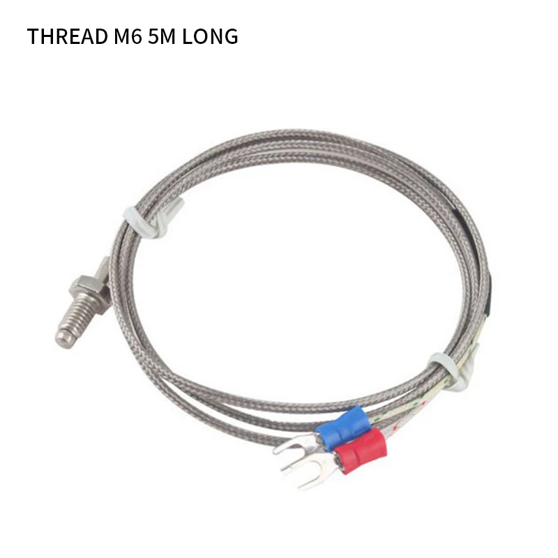 Датчик температуры с резьбой М6 0 5-5 м датчик K-типа ler 0-400C 2020 | Инструменты