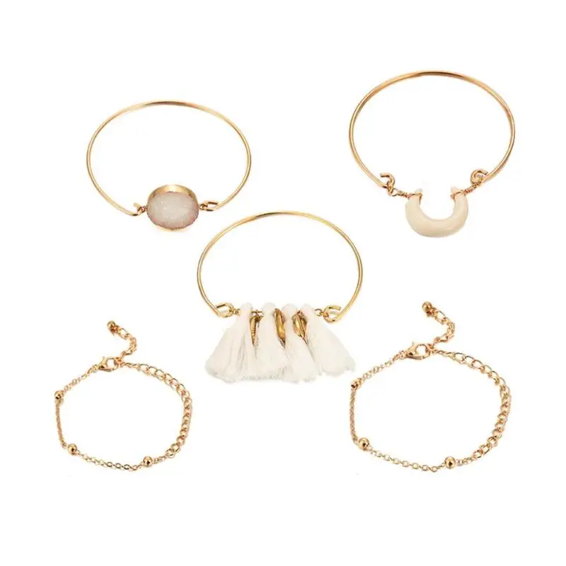 Женский многослойный браслет в богемном стиле браслеты из натурального камня с