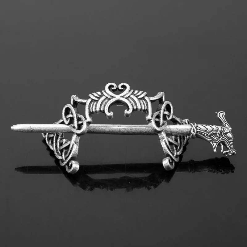 Norse Viking Dragon Hair Sticks Celtics Knotwork Hairpin Jewelry For Women Cetilcs Accessories Wedding Je | Украшения и