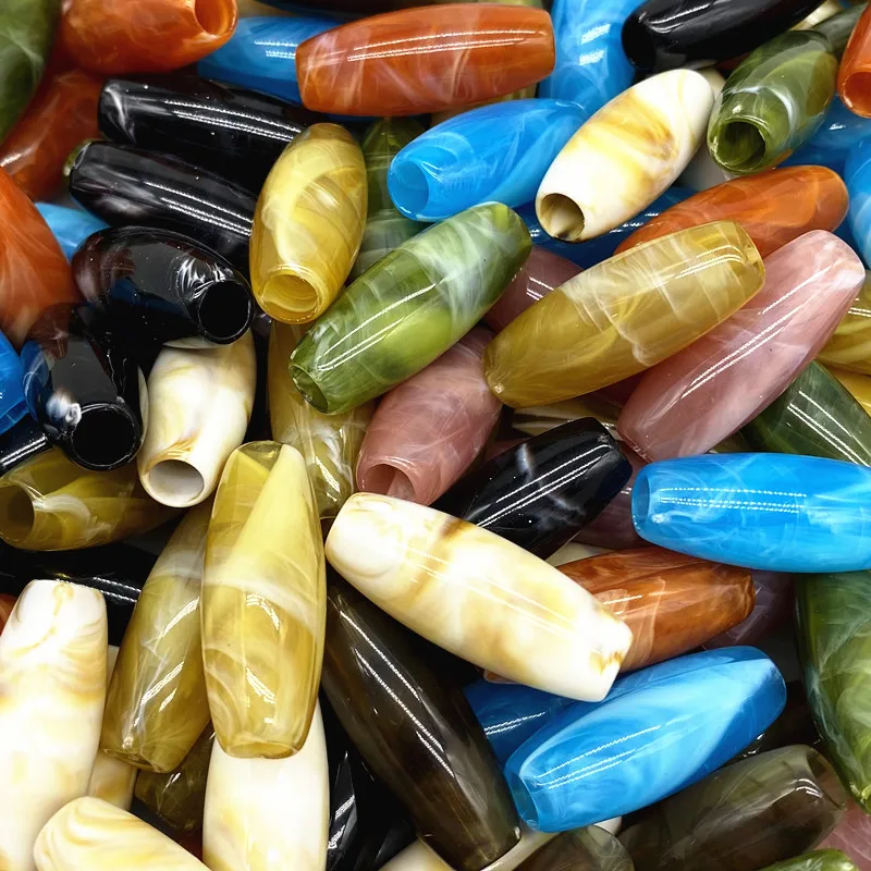 Акриловые бусины Dzi с большим отверстием эффектом облаков аксессуары для