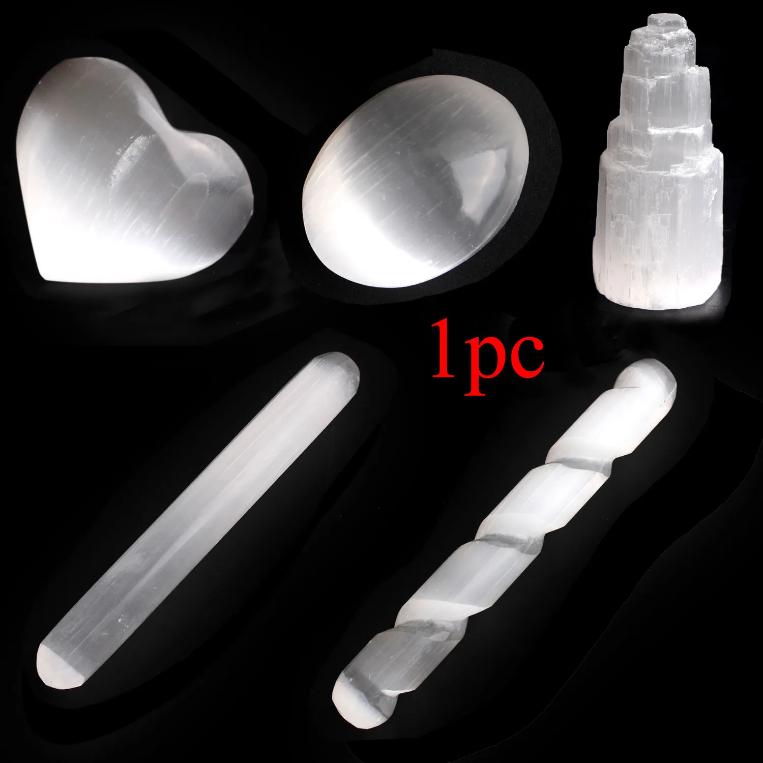 1 шт. прозрачная белая башня с селенитом гипсовая пальма тонущий камень Кварцевая