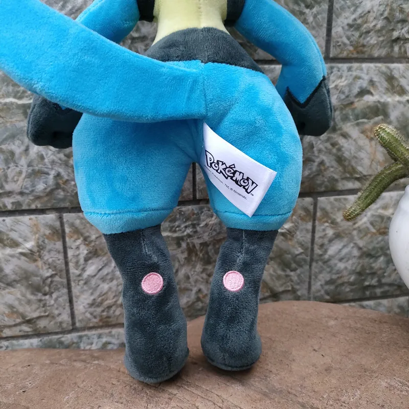 Lucario-Colecci&oacute;n de Pikachu de Pokemon Original para ni&ntilde;os, mu&ntilde;ecos de peluche de 35cm, regalos de Navidad de alta calidad-5