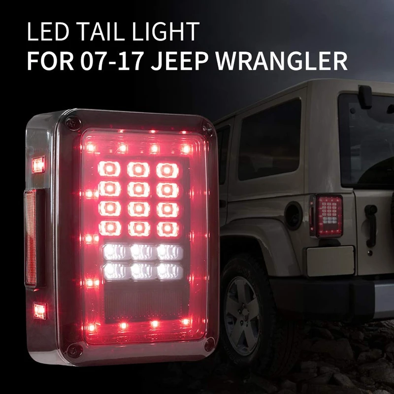 Для Jeep Wrangler JK 2007-2018 2 шт. дымчатый задний светильник s светодиодный тормозной