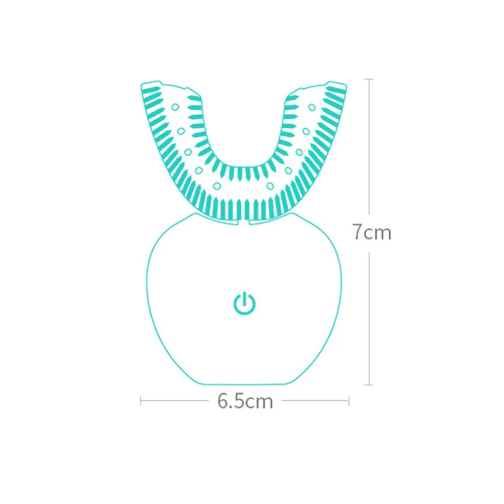 

360 Degrees Intelligent Automatic Sonic Electric Toothbrush U Type Tooth Brush USB Charging Tooth Teeth Whitening Blue Light
