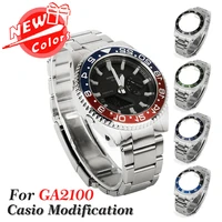 new metal bezel ga2100 watch strap adapter stainless steel watch band for casio g shock ga 2100 diy accessories