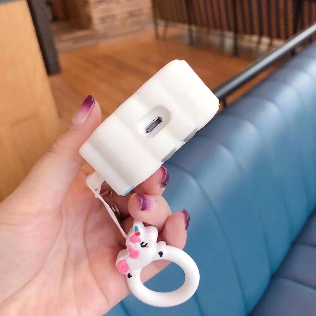 Силиконовый чехол для наушников Apple Airpods с милым единорогом, чехол для наушников, Модный чехол для наушников, чехол для наушников, портативный чехол для наушников Airpod
