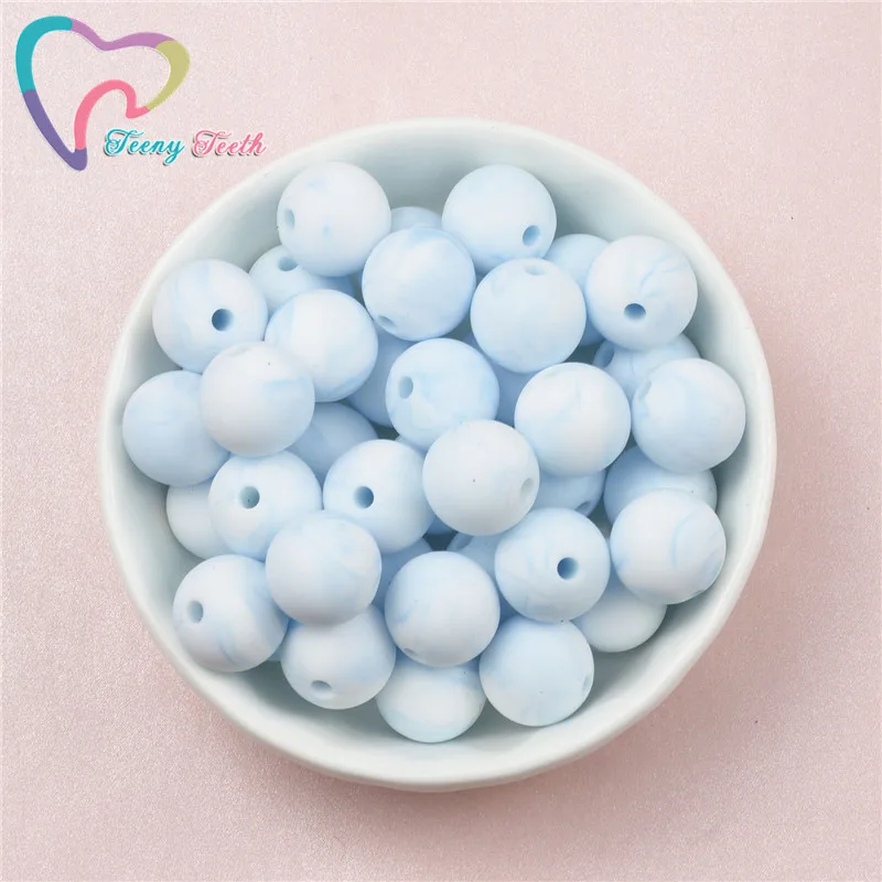 

Силиконовые бусины для прорезывания зубов Teeny Teeth, 10 шт., 12-15 мм, Детские Бусы для прорезывания зубов без BPA