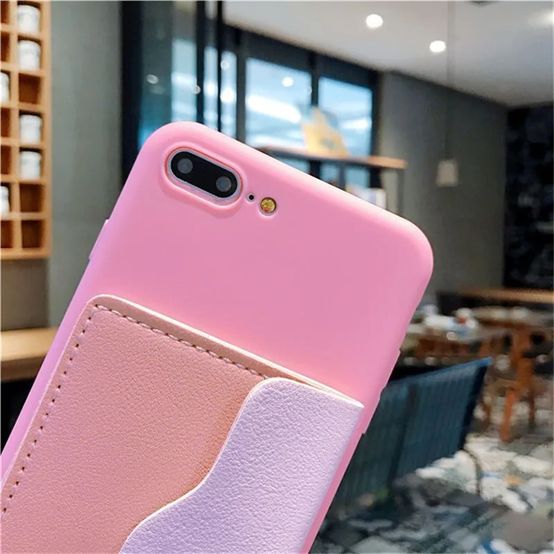 Модные с карманом для карт милый чехол конфетного цвета для huawei Nova 5i 5 4 3i P30 P20 Коврики 10 20 Honor 8X Max 8A 9 9X10 20 Pro Lite