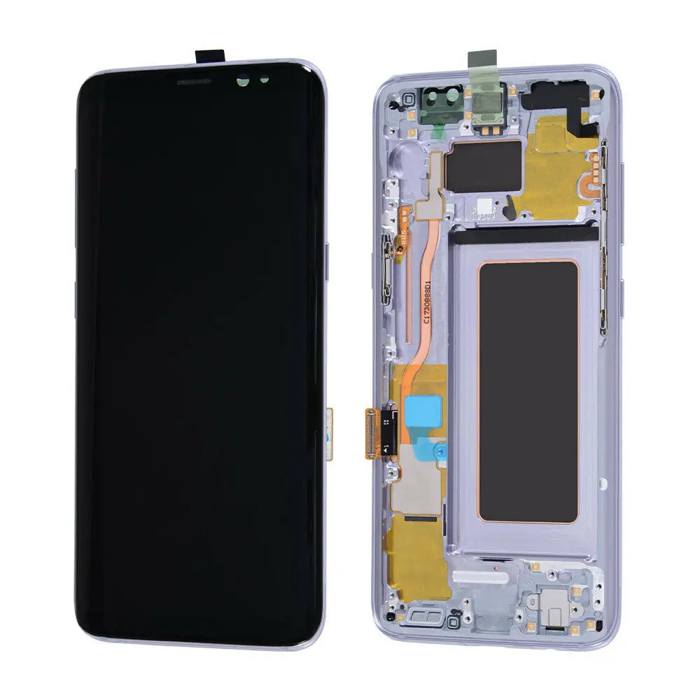 Original AMOLED with frame for Samsung Galaxy S8+ PLUS G955A G955U G955F G955V LCD display touch screen assembly with dots