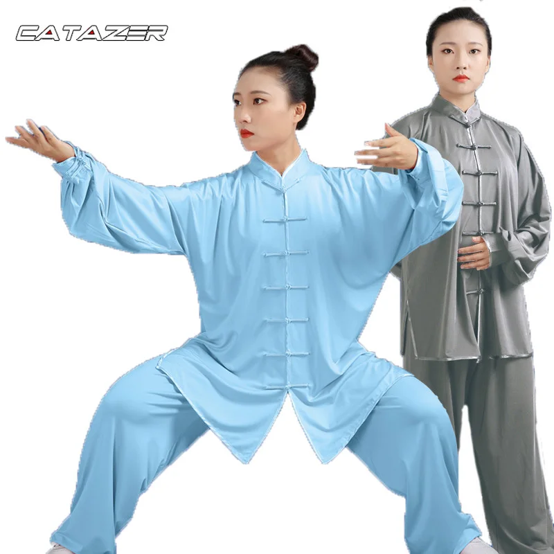 

Martial Arts Sets Summer Women's Thin Tai Chi Suit Summer Long Sleeve Shadowboxing Practice Clothing Men Clothing Chinese Style