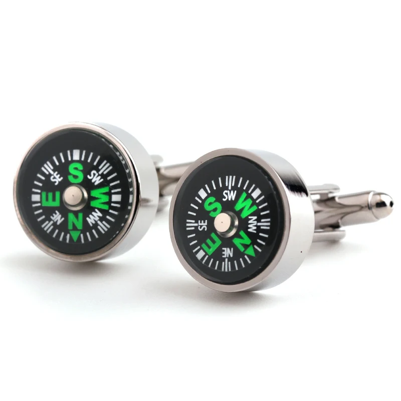 

Round the compass cufflinks men's shirts cufflinks cuff free shipping