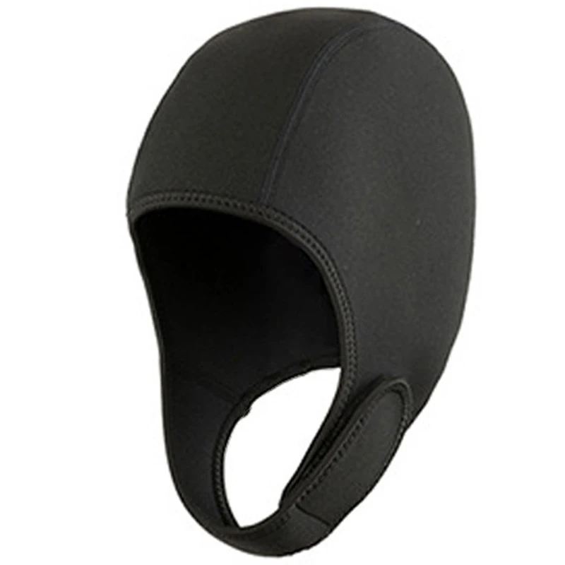 

Queshark Professional 3D Waterproof Elastic Sunscreen Swimming Hat 2mm Outdoor Sports Seaside Surfing Diving Hood Cap One Size