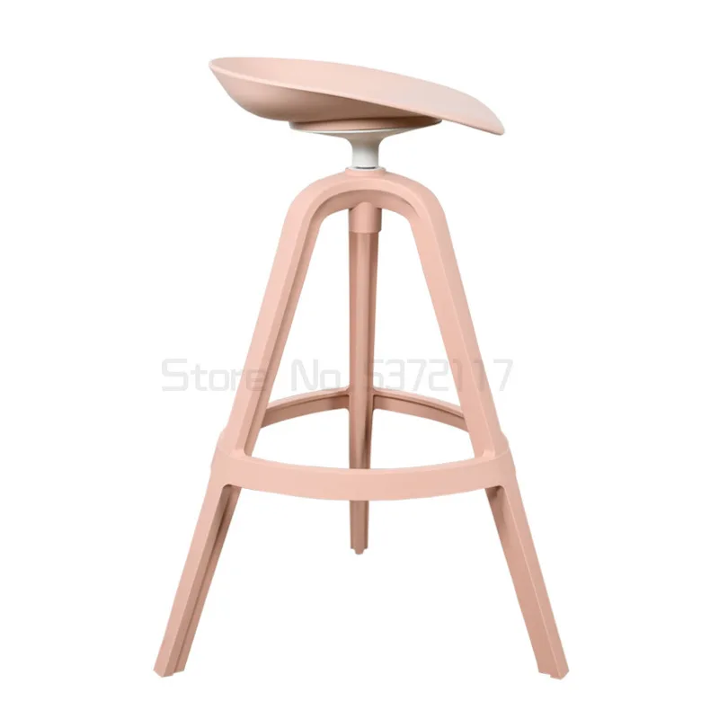 

Bar chair modern home restaurant bar chair designer Nordic plastic high stool front desk chair