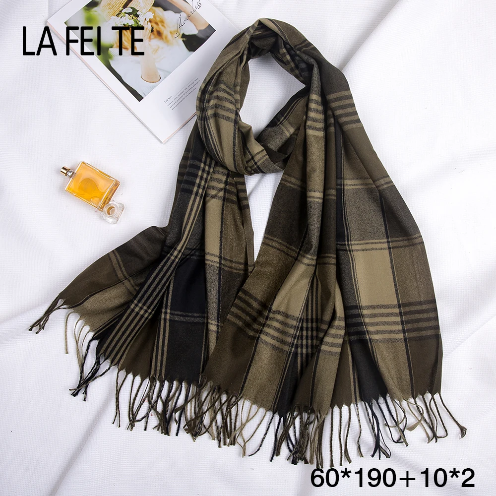 Длинный зимний кашемировый шарф Женская шаль платок женский шейный пашмина