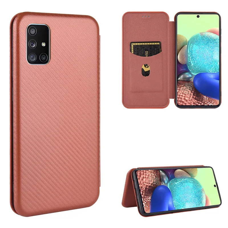 Ударопрочный чехол книжка для Samsung Galaxy a51 a71 роскошный Магнитный бумажник из