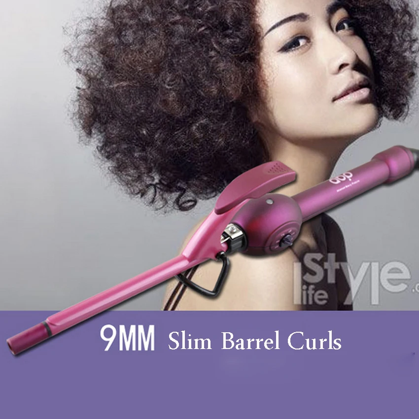 9 мм Электрический Керамика волосы щипцы для завивки волос Профессиональные