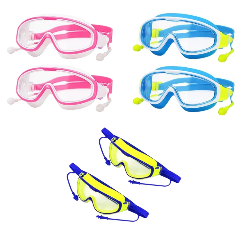 

2 Pack Swim Goggles Anti-Fog Anti-UV Wide View Goggles Diving Glasses Goggles for Kids Swimming Teens