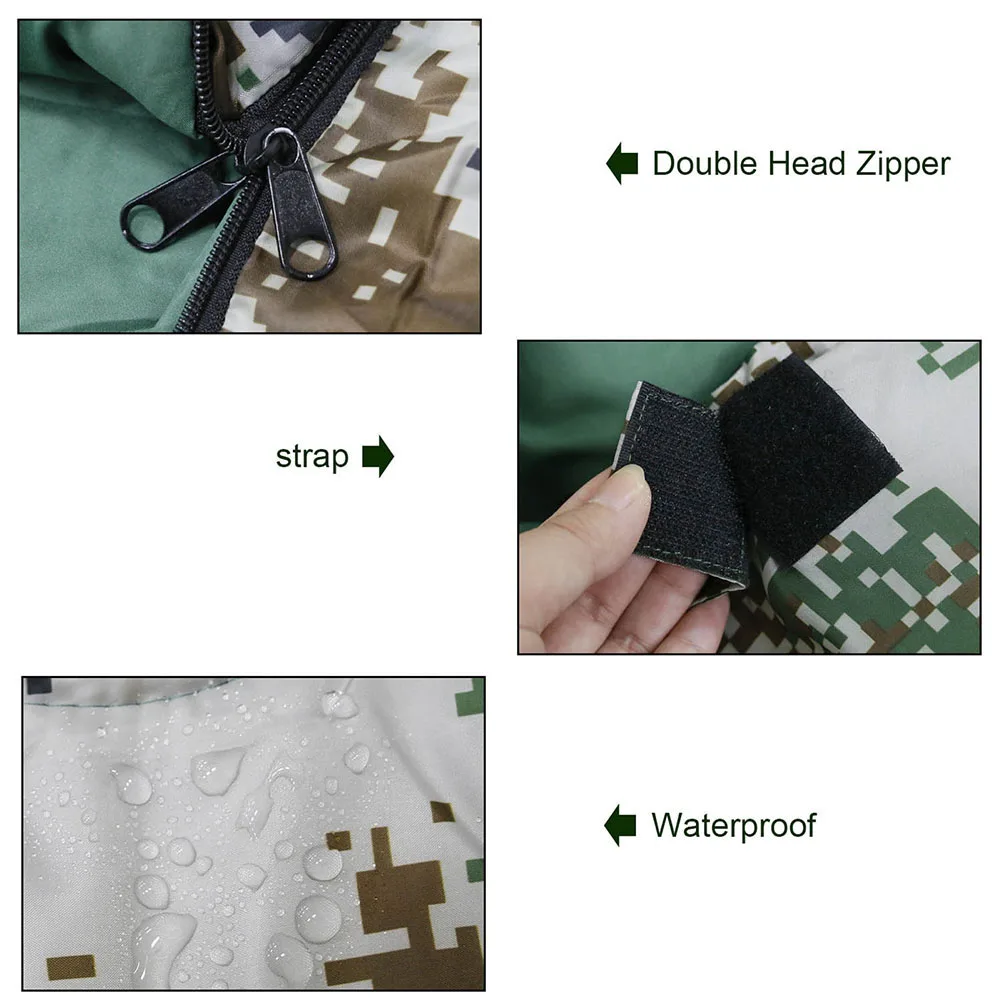 

Portable Waterproof Sleeping Bag Adult Thickened Single Envelope Soft Warm Outdoor Camping Hiking Tour Sleeping Bag