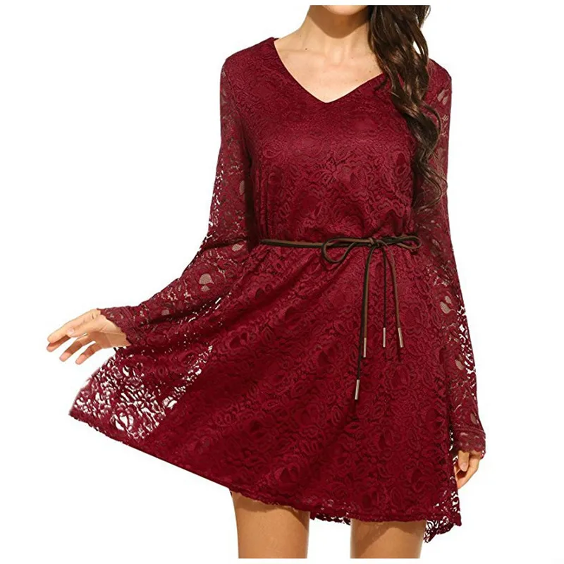 Весеннее платье модное женское повседневное цветочное кружевное Формальное