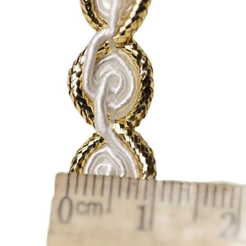 1 м последняя Золотая кружевная ткань аппликация лента см отделка из гипюра