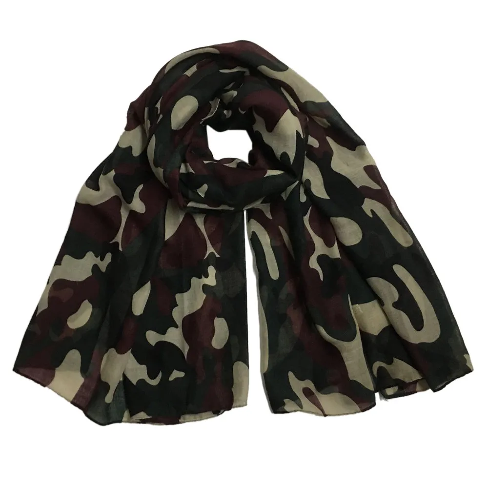 Новый женский шарф в Военном Стиле камуфляжная шаль с принтом длинный легкий