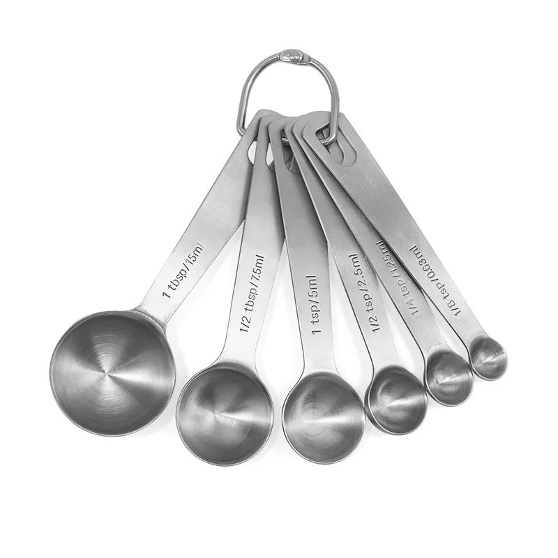

6pcs/set Stainless Steel Measuring Spoons Cup Measuring Tools Kitchen Gadget Sets Baking Tools Kitchen Tools Accessories