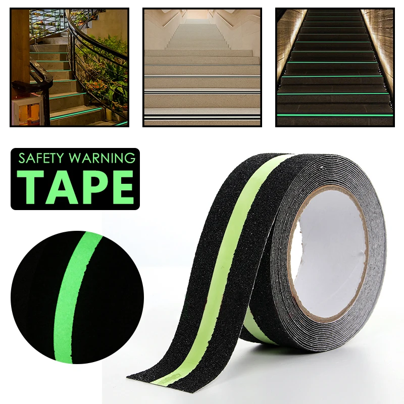 Лента из ПВХ светящаяся лестница Предупреждение скользящая поверхность