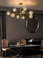 postmodern copper light luxury crystal glass lamp living room bedroom model tree branch creative simple chandelier