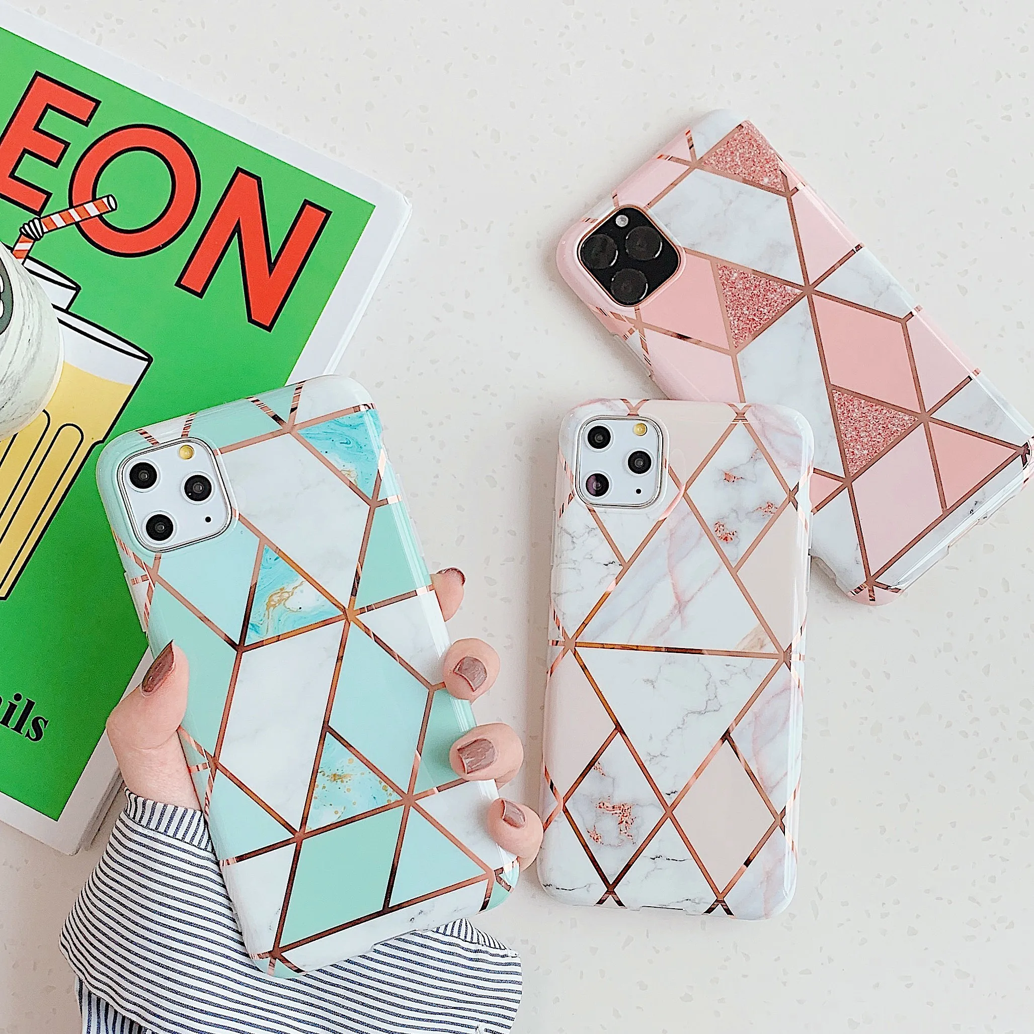 For IPhone 6 7 8 Plus Colorful Plating Soft Mobile Phone Case XS Max XR TPU |