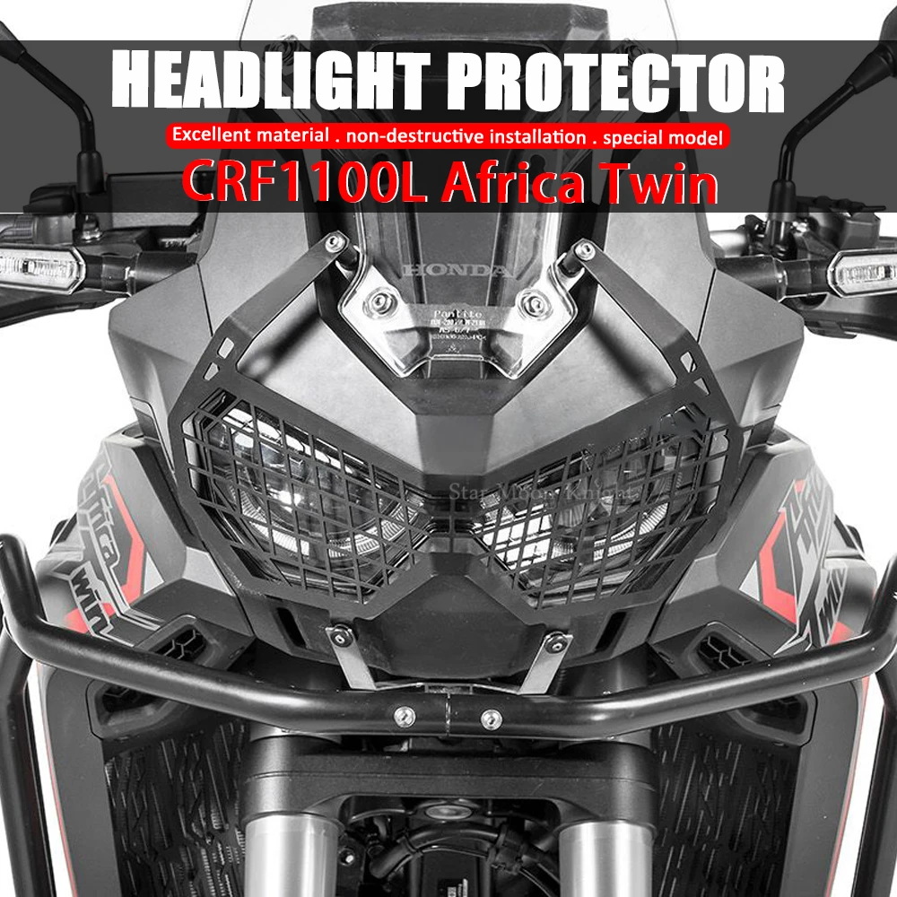 

For Honda Africa Twin CRF1100L CRF 1100 L1 CRF 1100 L Motorcycle Headlight Head Light Guard Protector Cover Protection Grill