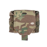 tactical mesh recycling bag army military mini edc foldable magazine airsoft paintball hunting camping tool molle storage pouch