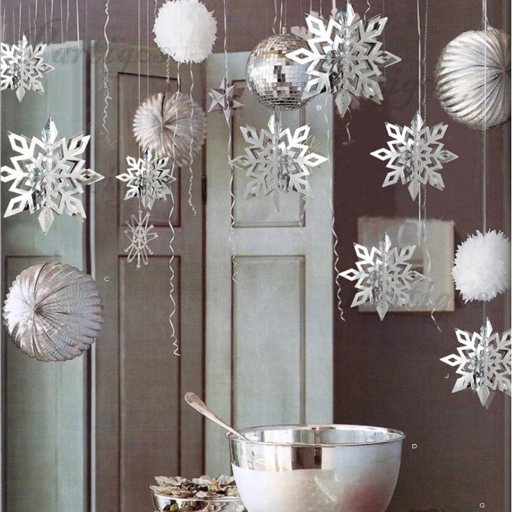 Белый Снежинка латексный шар баннер со снеговиком для дня рождения