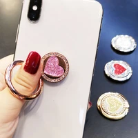 Bling Diamond Glitter 360 Rotation Finger Ring Phone Holder Telephone Support Accessories Stand mobile phone Case For iphone