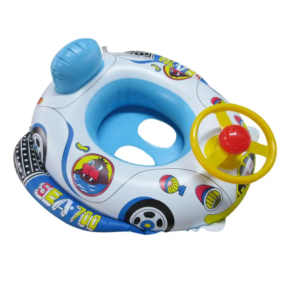 

Infant Swimming Ring Baby Pool Seat Toddler Float Water Ring Aid Trainer Cute Water Yacht Toy Random Color