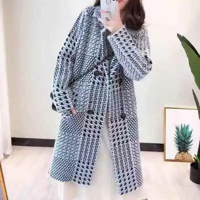 Модное меховое пальто Женское зимнее длинное Новое высококачественное