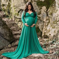 long dress for pregnant women pregnancy clothes maternity dresses for photo shoot blueblackwhiteyellowgreen maxi gown