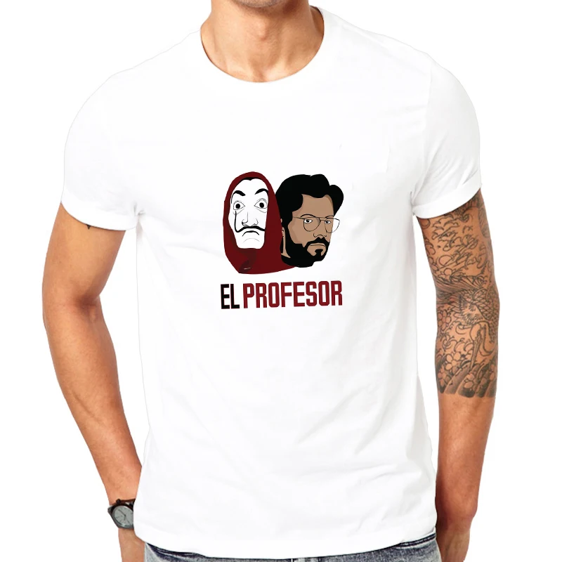 Showtly La Casa De Papel футболка Money Heist Tees TV Series EL Professional Streetwear Мужская House of Paper