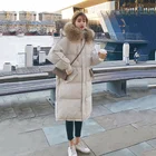 Женская зимняя стеганая куртка из хлопка, новый стиль 2021, Корейская Толстая Свободная куртка средней длины из хлопка с подкладкой, трендовая куртка