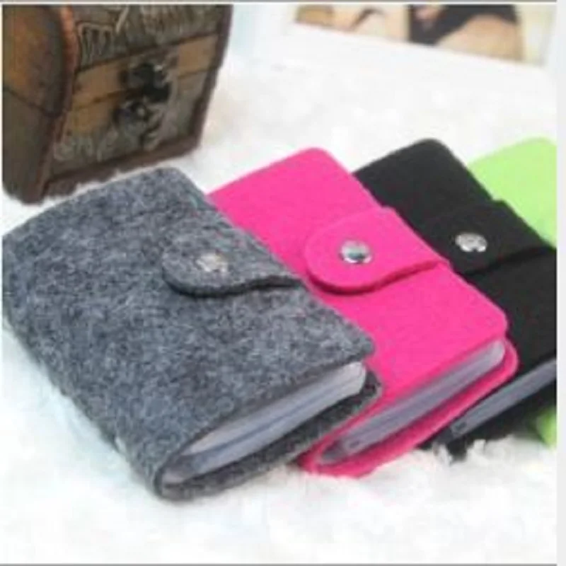 Новый модный фетровый функциональный чехол с 24 отделениями для карт визитница