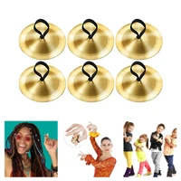 3pair musical instrument mini finger cymbals props copper funny belly dancing games toy kids evening party boy girl durable