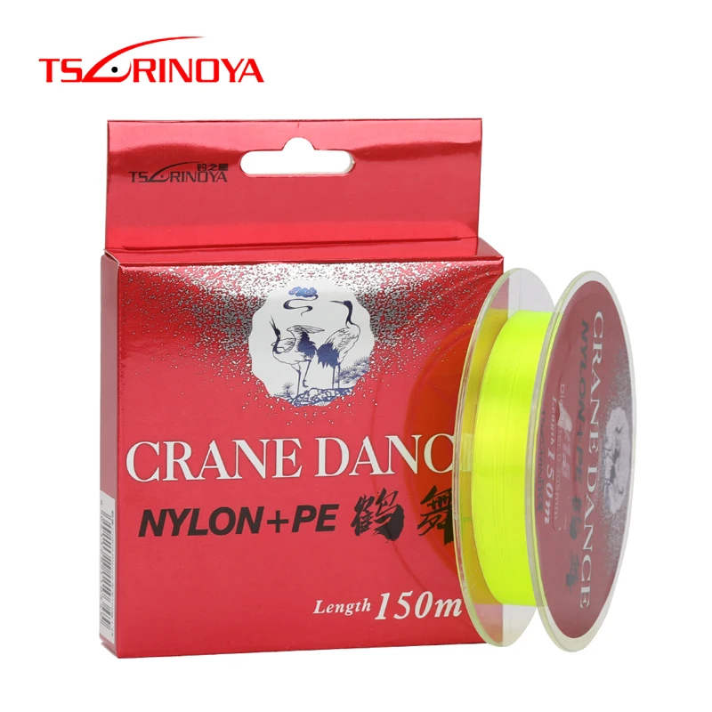 Нейлоновая рыболовная леска TSURINOYA CRANE DANCE 150 м однонитевая нейлоновая для молекул
