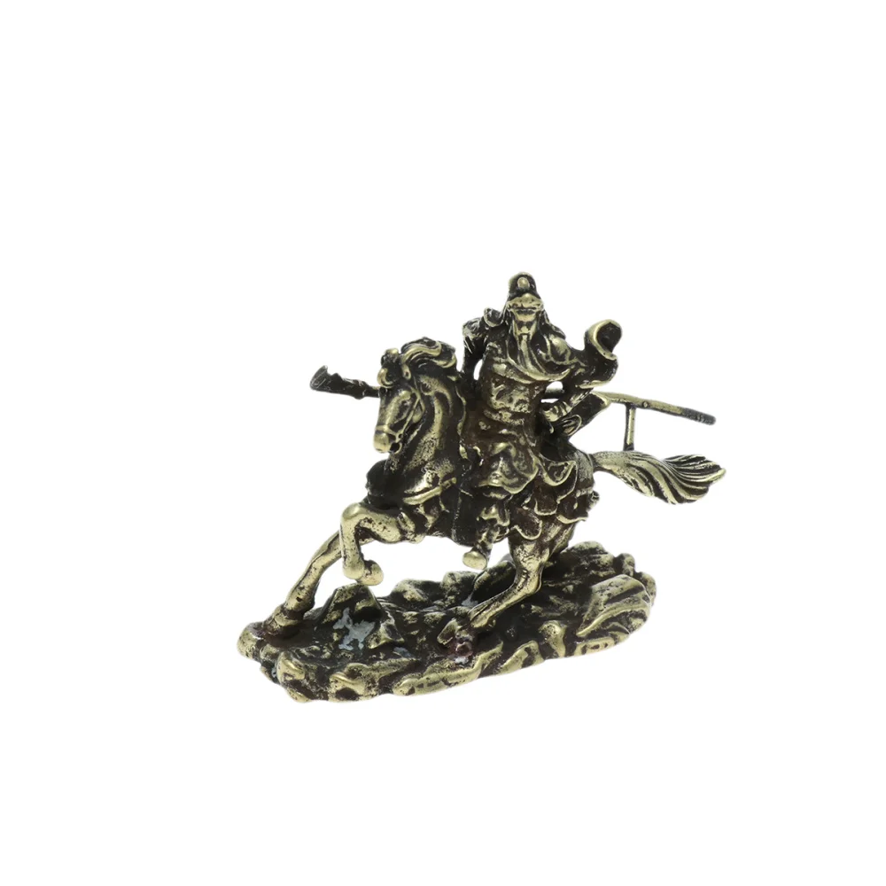 1 шт. китайская старинная статуэтка медная Статуэтка общий Бог прекрасное