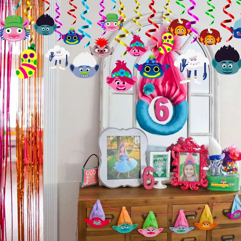 

30 шт., подвесные спиральные потолочные светильники с мультяшным рисунком