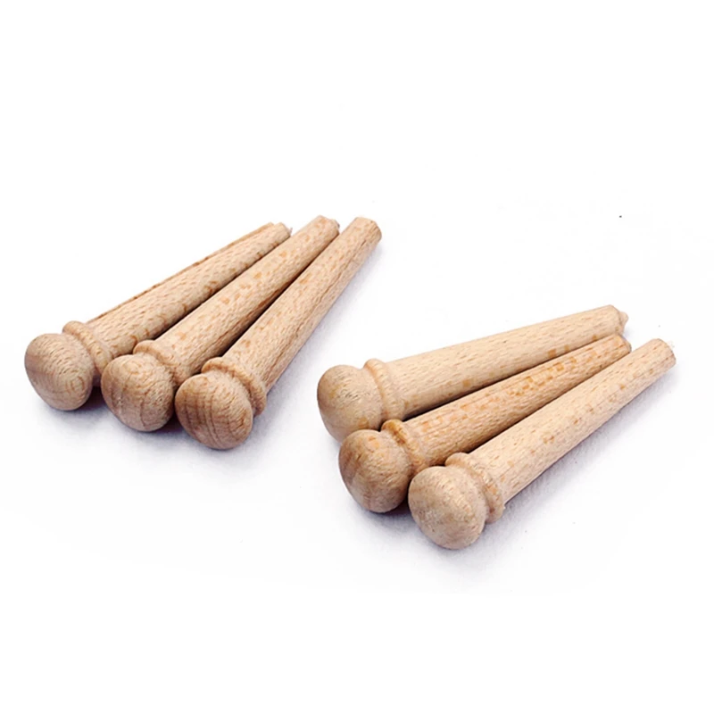 

6Pcs Wood Acoustic Guitar Bridge Pins String Pegs for DIY Musical Stringed Instruments Guitar Bridge Replacemen