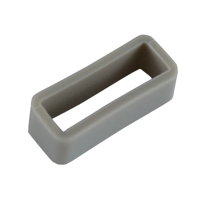 gray Watchbands Strap Loop ring Silicone Rubber Watch Bands Holder Locker Wrist Watch Accessorie 14 16 18 20 22 24 26mm(2 packs - Цвет ремешка: gray