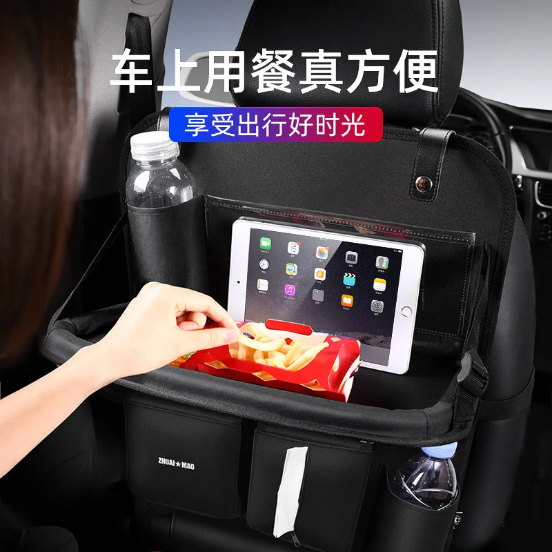 Цена Нейлоновая сумка Оксфорд + из искусственной кожи, многофункциональный автомобильный органайзер для спинки сиденья, подвесная сумка с держа...