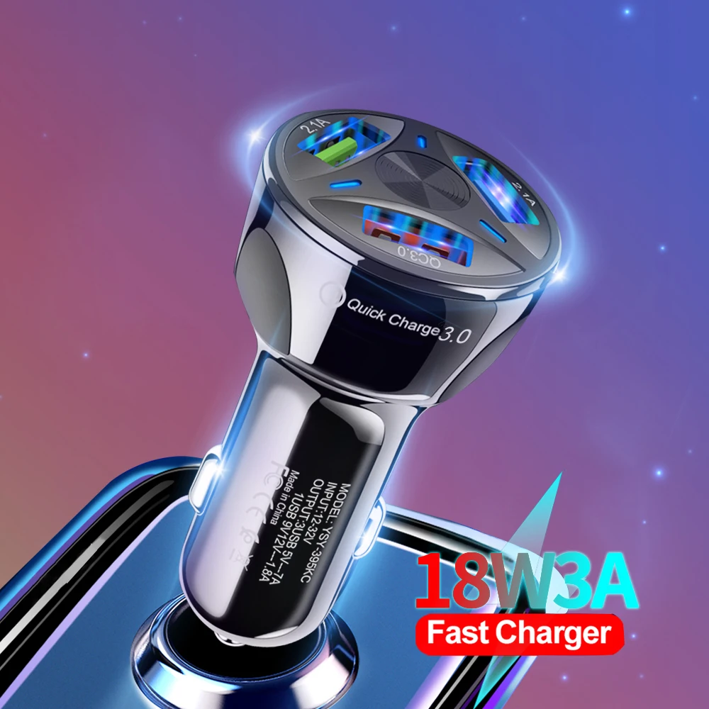 Автомобильное зарядное устройство для быстрой зарядки 30 Вт 3 0 А|Зарядные