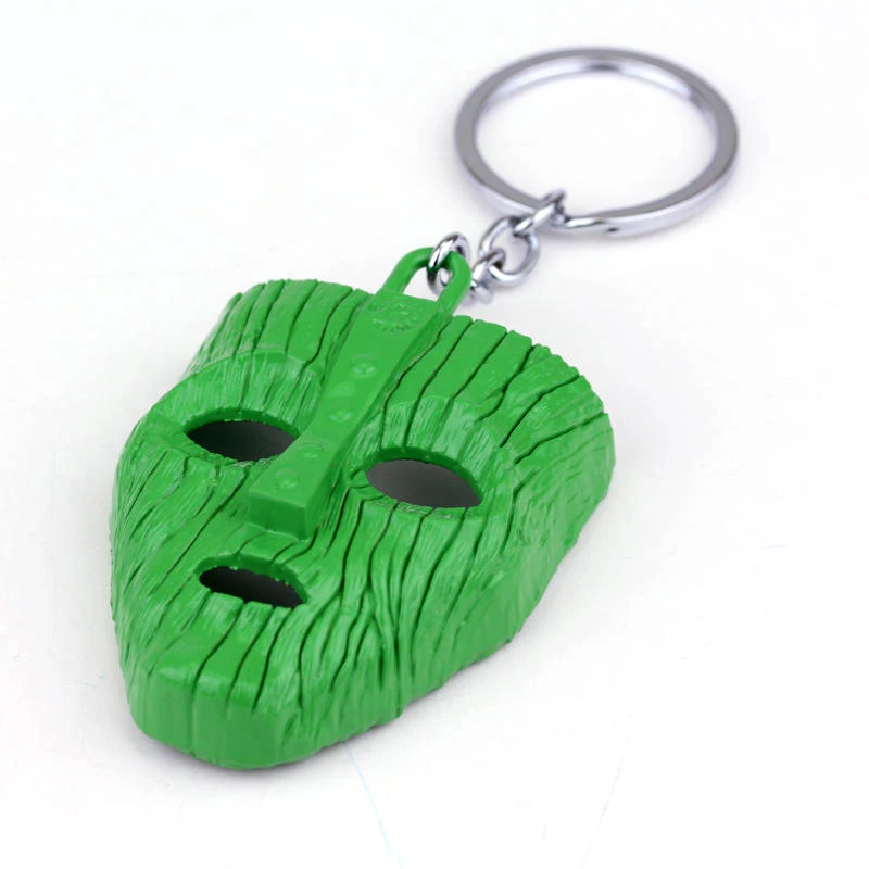 

Punk Jim Carrey Movie Vintage The Mask Keychain Keyring Fancy Dress Loki Halloween key chains Pendant Funny Car Chaveiro